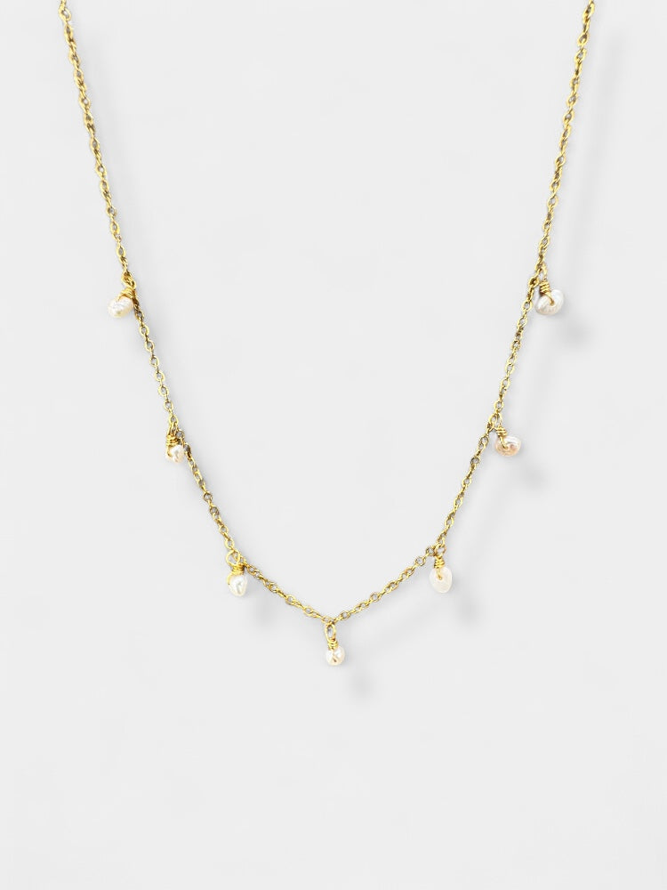Pérolas do Vento | Colar chapado em ouro 14k