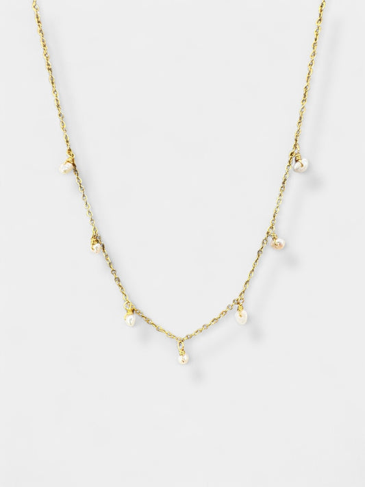 Pérolas do Vento | Colar chapado em ouro 14k