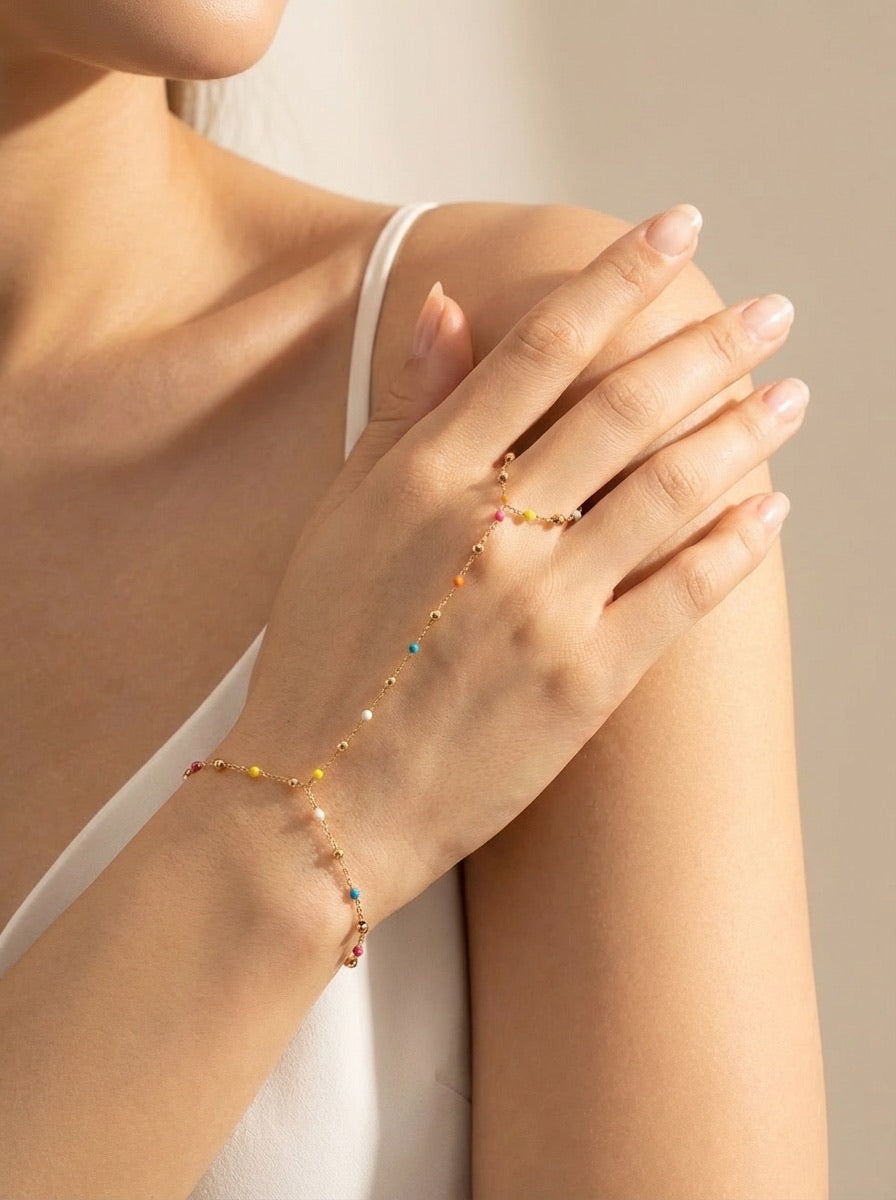 Juliana dourada | pulseira com anel