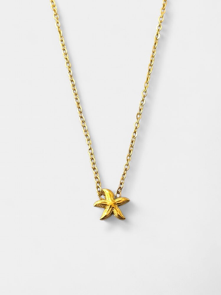 Estrela na Areia | Colar minimalista chapado em ouro 14k