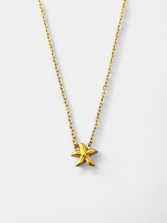 Estrela na Areia | Colar minimalista chapado em ouro 14k