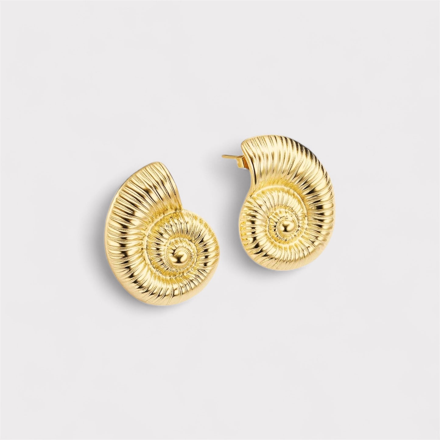 Sopro do Oceano | Brincos em forma de concha espiral