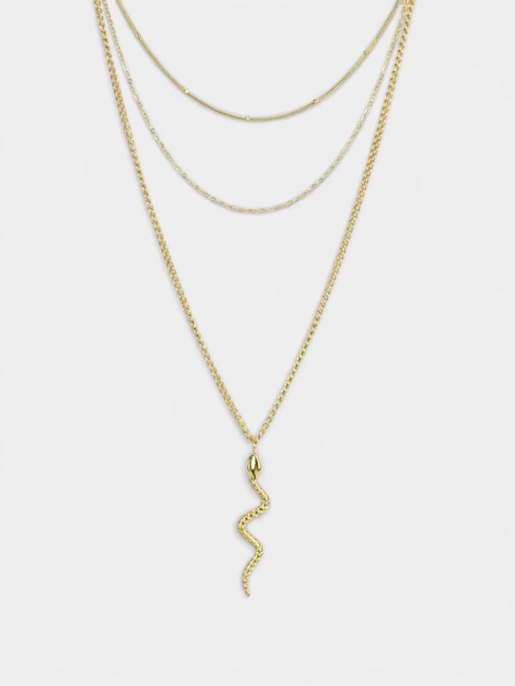 Ophidia | Colar com Triple Cadeia