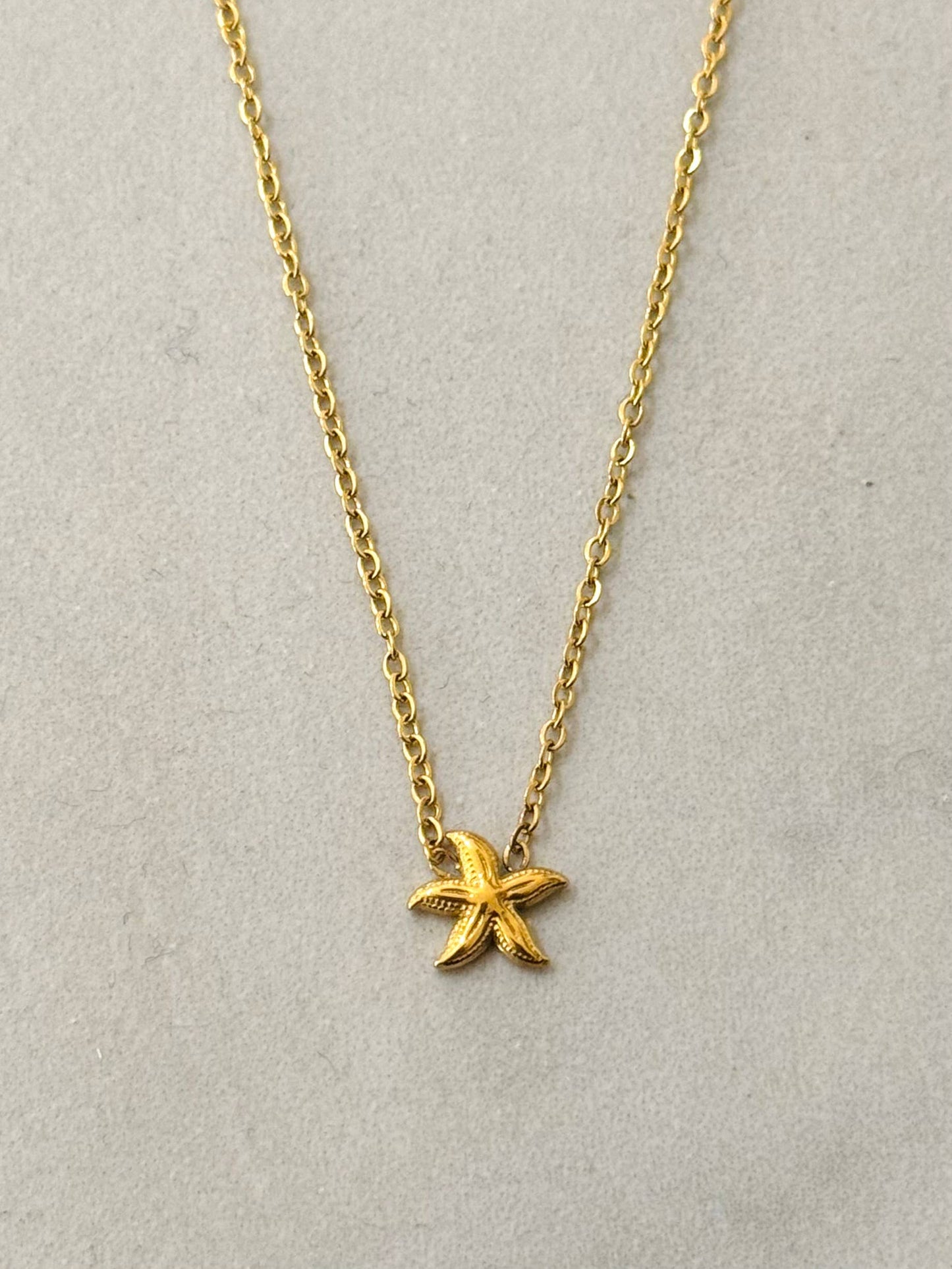 Estrela na Areia | Colar minimalista chapado em ouro 14k