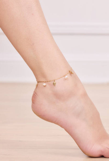 Encanto da Costa | Pulseira de Tornozelo com conchas marinhas