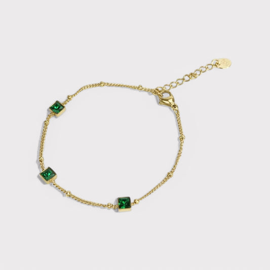 Jade | Pulseira com Cristais Verdes