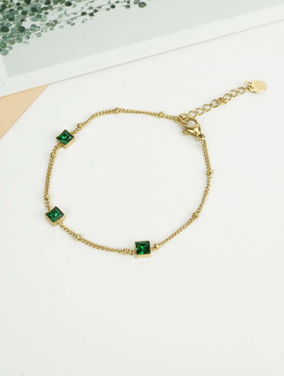 Jade | Pulseira com Cristais Verdes