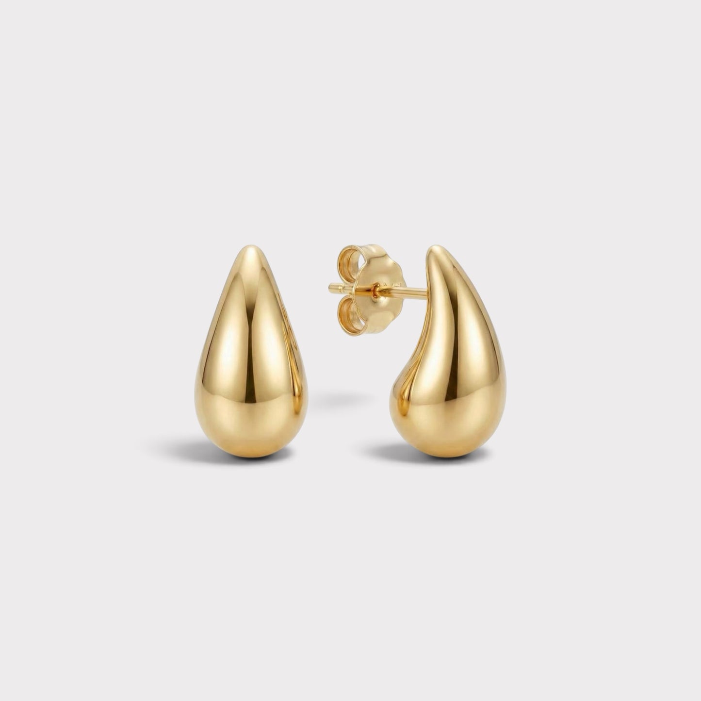 Gloria dourado | Brincos em forma de gota de água