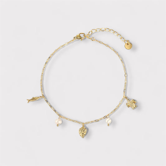 Encanto da Costa | Pulseira de Tornozelo com conchas marinhas