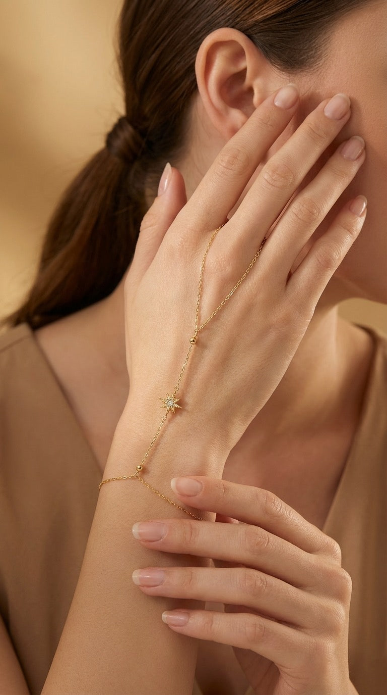 Zamira prateada | Pulseira com anel