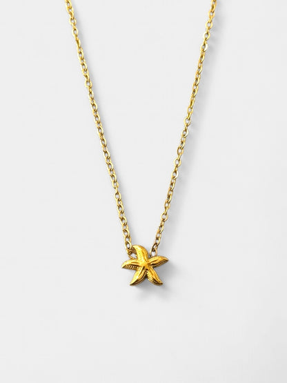 Estrela na Areia | Colar minimalista chapado em ouro 14k