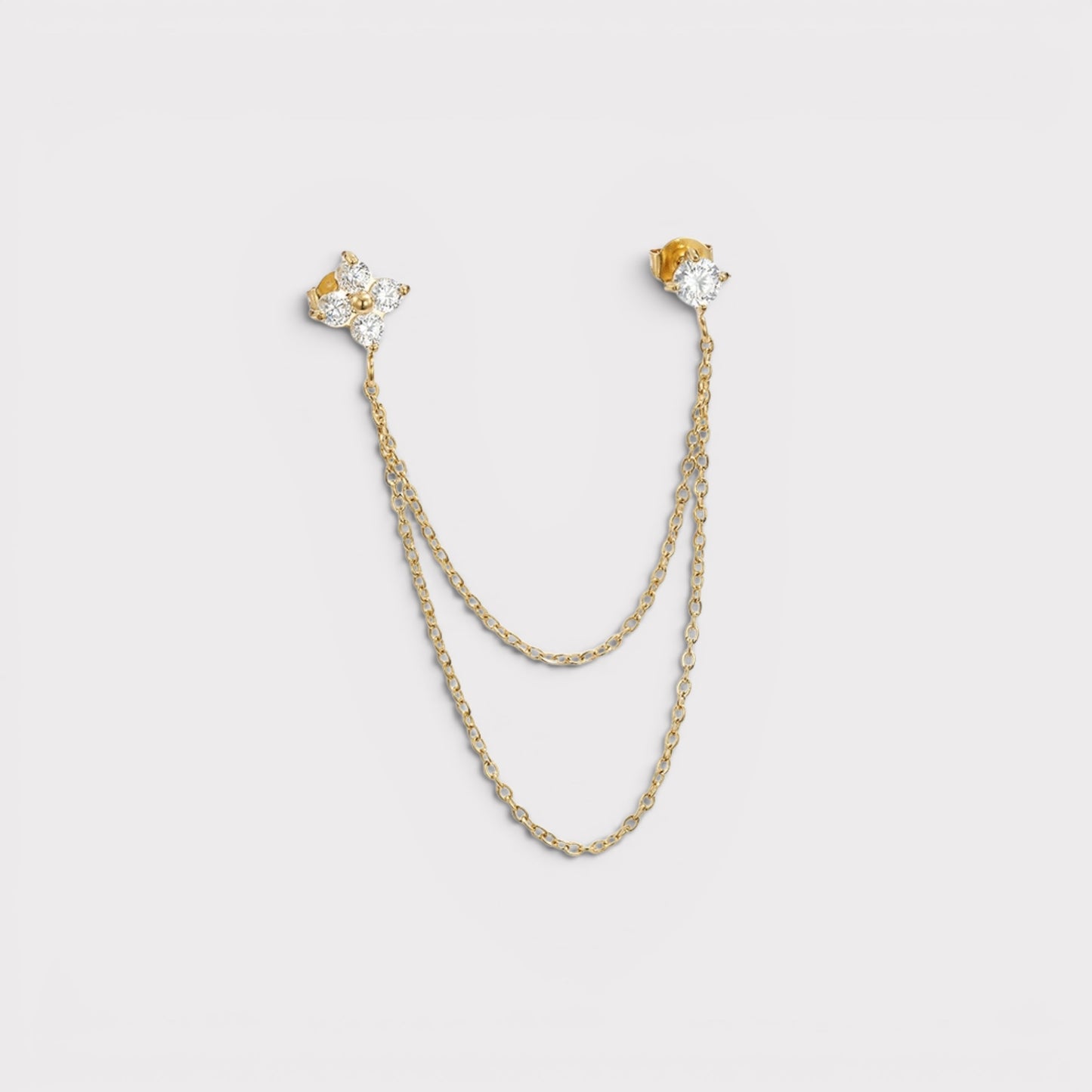 Sira dourado | Brincos duplos