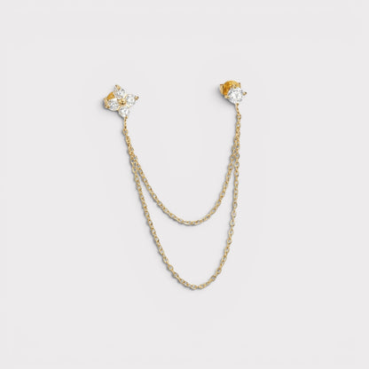 Sira dourado | Brincos duplos