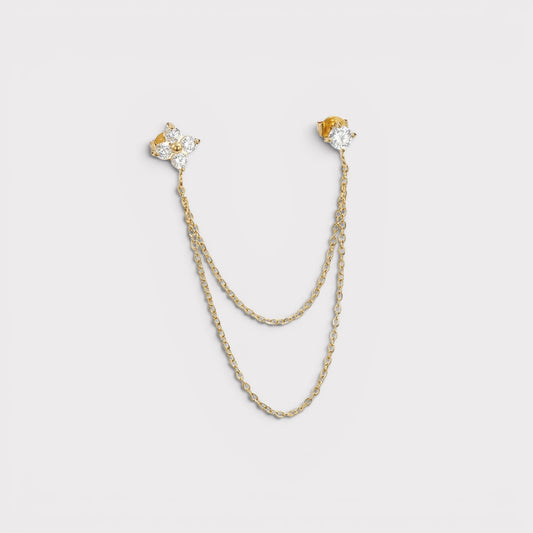 Sira dourado | Brincos duplos