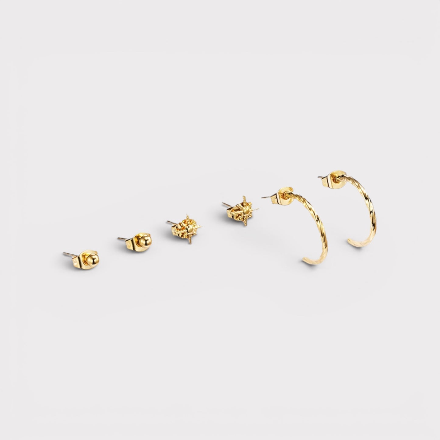 Coral | Conjunto de três brincos