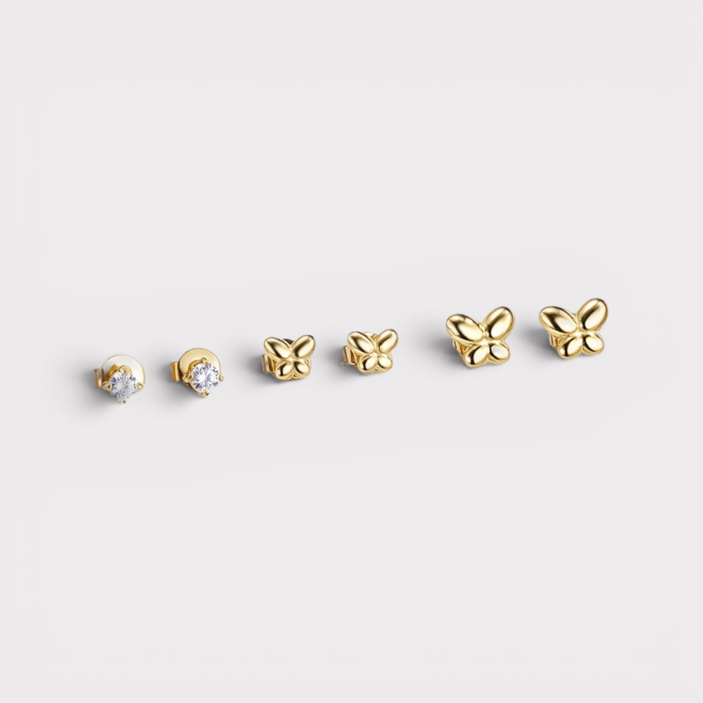 Breeze dourado | Conjunto de três brincos