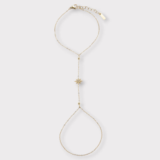 Zamira dourado | Pulseira com anel