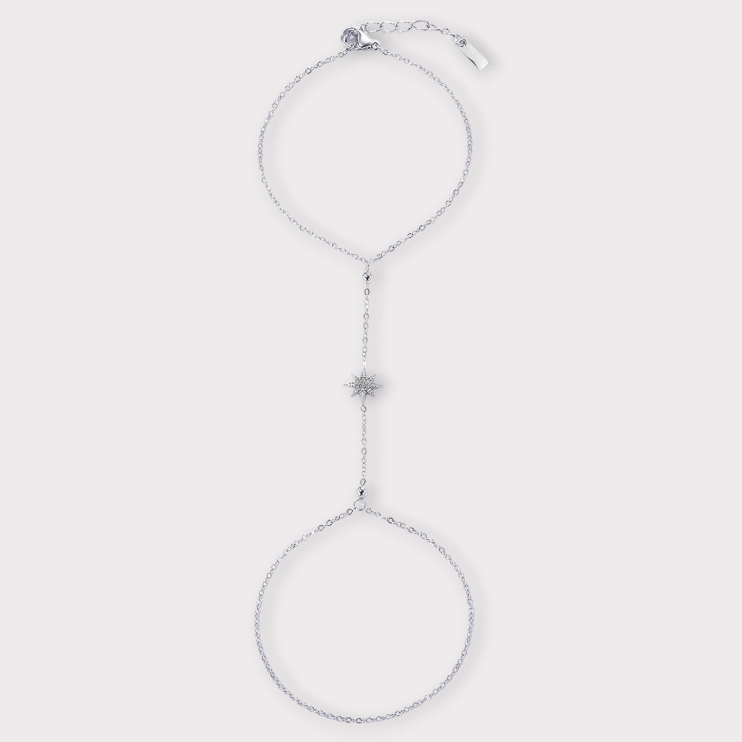 Zamira prateada | Pulseira com anel