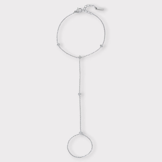 Aura prateada | pulseira com anel