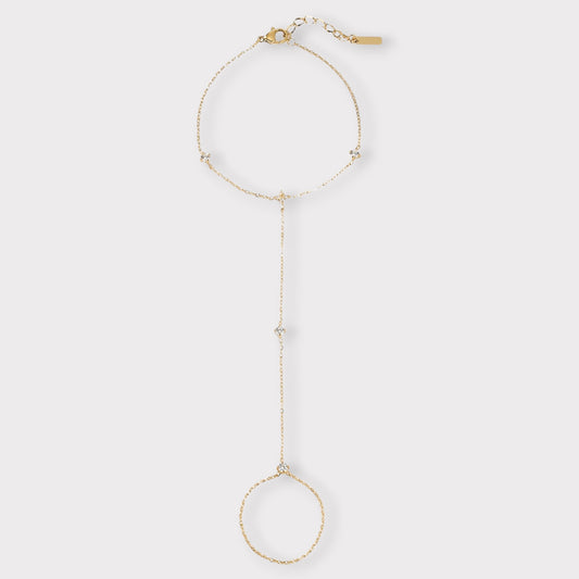 Aura dourada| pulseira com anel